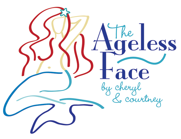 The Ageless Face logo that includes a mermaid drawing