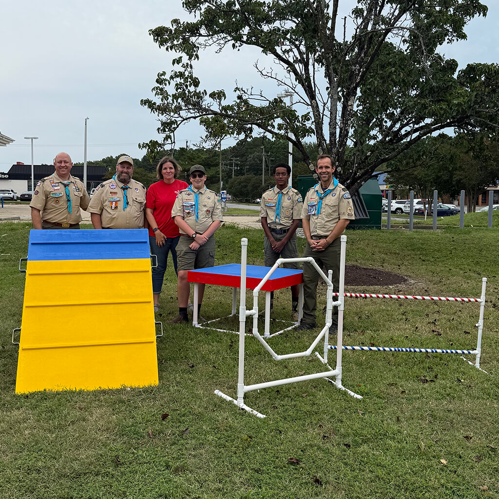 Group of Treys advisors and final builds of agility equipment