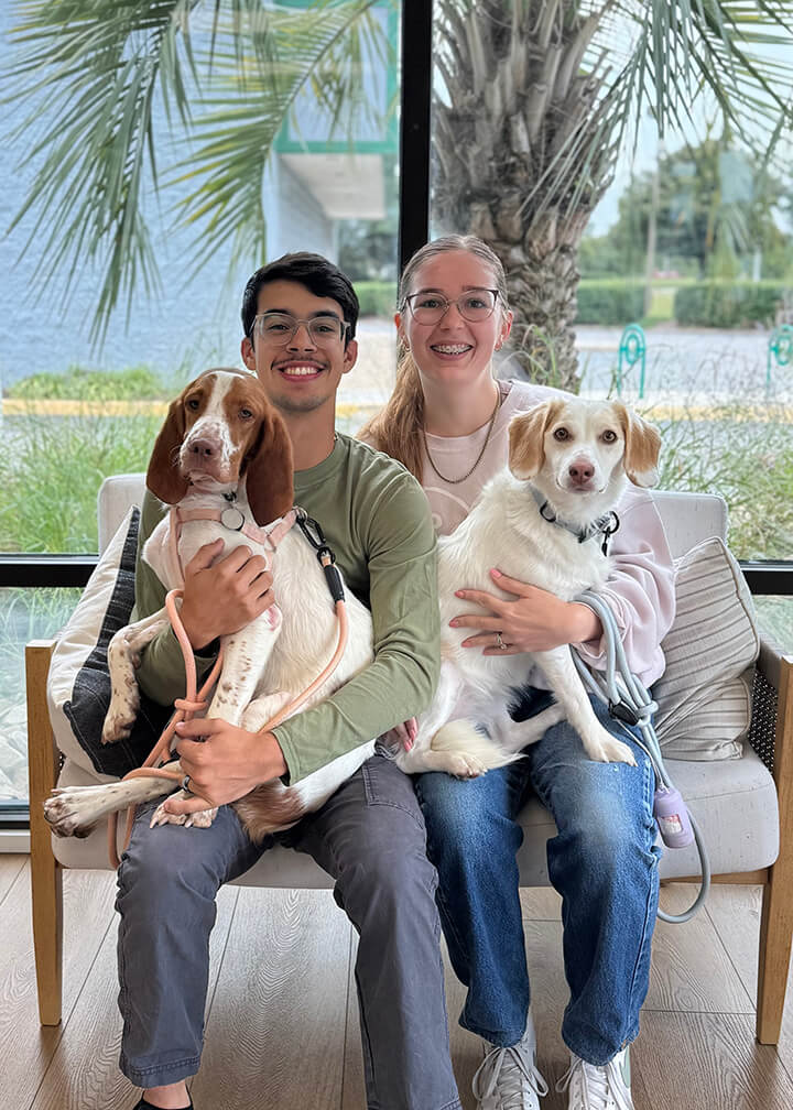 September 2025 adoption of Hannah pictured with his new sibling