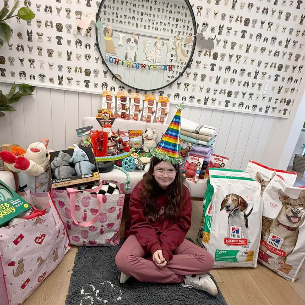 Donation drive for birthday